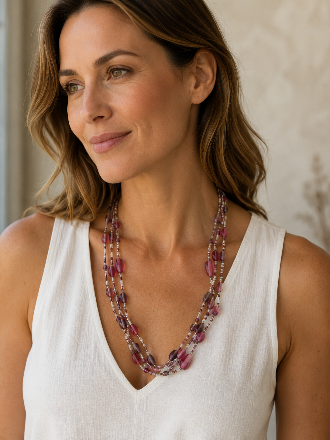 Adini Glass Bead Necklace