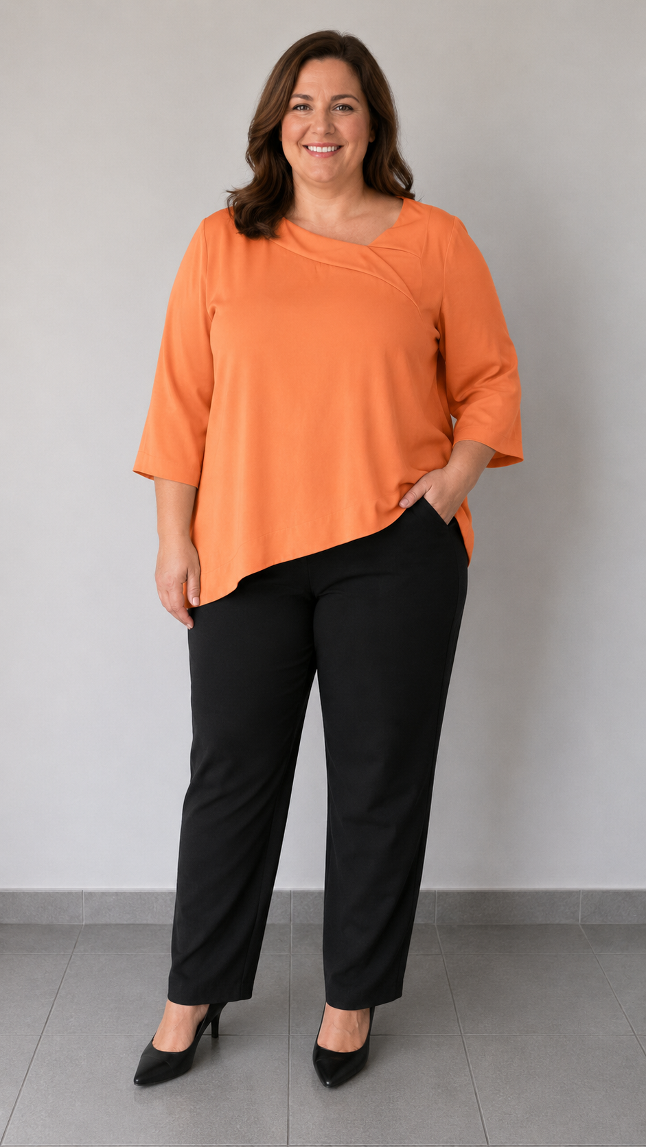 Carla Ferroni Asymmetric Top — Orange