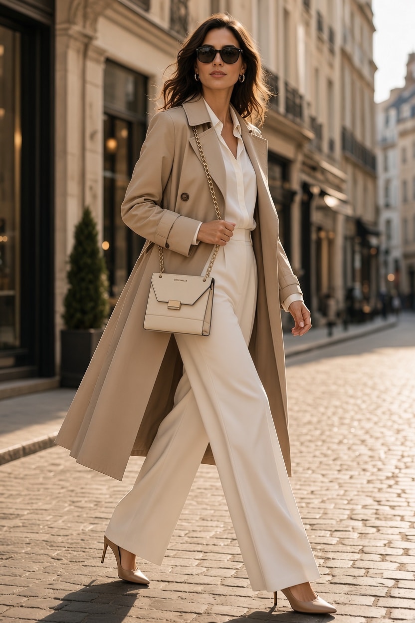 Coccinelle Beige Two-Tone Crossbody