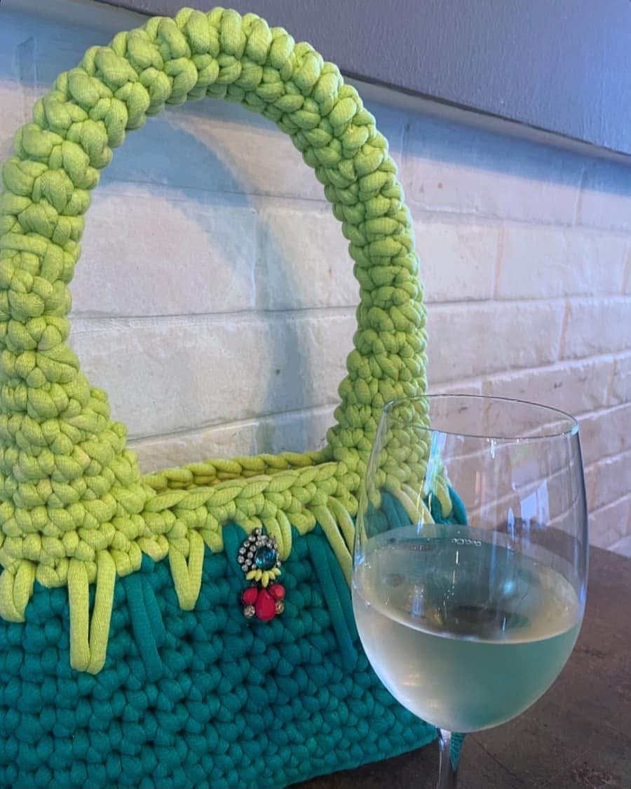 All The Greens Crochet Bag