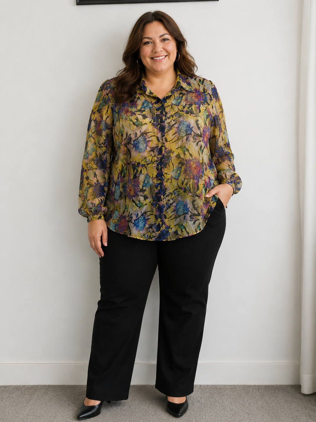 Next Floral Chiffon Blouse